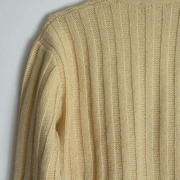 J. CREW wool sweater half zip with pockets in butter yellow - Picture 6 of 6